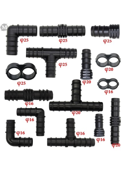 IX2PCS X25MM Stili Mucıakıe Bahçe Sulama Borusu Uydurma Tee Dirsek Eşit Dikenli Konnektör Uç Fişi Bahçe Için Mikro Damla Adaptörü (Yurt Dışından) fiyatları