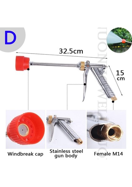 Beyaz Stil M14 Orchard Yüksek Basınçlı Pestisit Püskürtücü Buğulanma Memesi Püskürtme Tabancası Sis Püskürtme Memesi Bahçe Sulama Atomize Sprinkler (Yurt Dışından) indirimleri