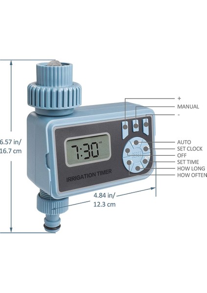 16,7X12,3X6,3 Cm'lik Bir Stil LCD Otomatik Akıllı Sulama Zamanlayıcısı Bahçe Sulama Hortumu Su Yağmurlama Sulama Sistemi Tarım Sulama Zamanlayıcısı (Yurt Dışından) fiyatları
