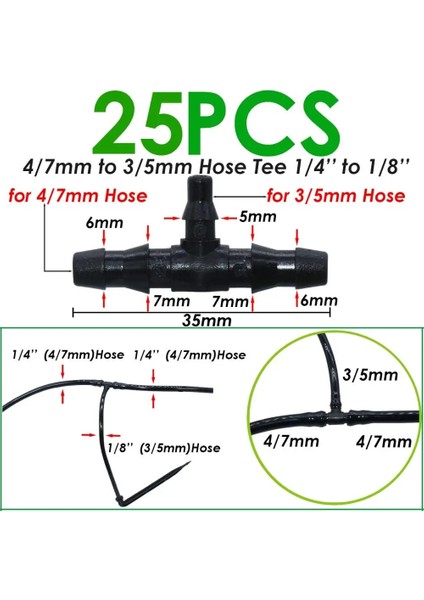 A02SPL11-019-25PCS Stili Sprycle Bükme Ok Damlatıcı Mikro Damla Sulama Damlaları Yayıcılar Sulama Tasarruf Hortumu Bahçe Fıskiyeleri Damlalıklararaç (Yurt Dışından)