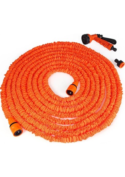Turuncu Tarzı 25FT-7.5M Uzatılmış Genişletilebilir Bahçe Su Tabancası Hortumu Ft Sihirli Pvc Makara Borusu Witraying Modu Bahçe Çiftliği Sulama Için Su Tabancası Araba Yıkama (Yurt Dışından) modelleri