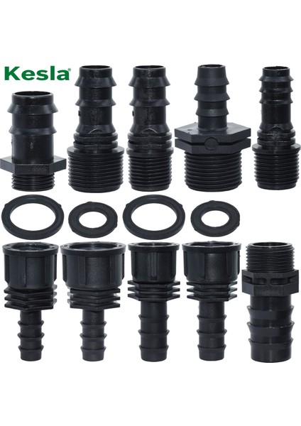 KSL01-211-4PCS Tarzı Kesla Erkek Dişi Dişli Konnektör Dikenli Pe Hortum Adaptörü Bahçe Sulama Damla Sulama Sistemi (Yurt Dışından)
