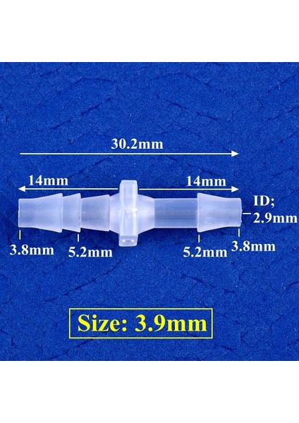 3,9x3,9 mm Stili 20 Parça 1.6~ Pp Plastik Doğrudan Konnektörler Akvaryum Tankı Hava Pompası Havalandırıcı Hortumu Pagoda Ortak Sulama Su Borusu Ek Parçaları 5~ (Yurt Dışından)