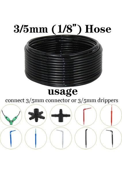 3L5MM x 30M Stili Yeni Pvc Bahçe Su Hortumu Sulama Sulama Borusu '' '' '' Siyah Beyaz Mavi Şeffaf Hortum (Yurt Dışından) fırsatları