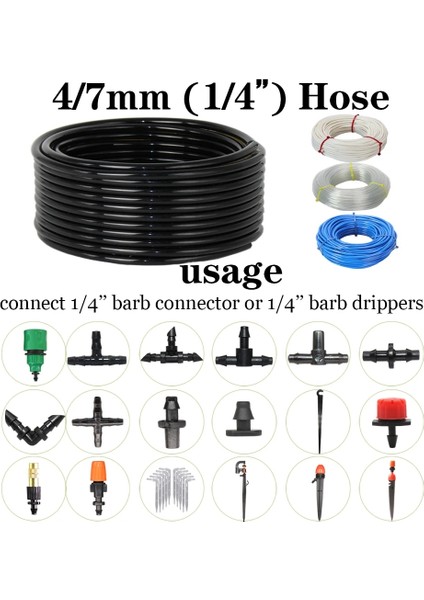 3L5MM x 30M Stili Yeni Pvc Bahçe Su Hortumu Sulama Sulama Borusu '' '' '' Siyah Beyaz Mavi Şeffaf Hortum (Yurt Dışından) indirimleri