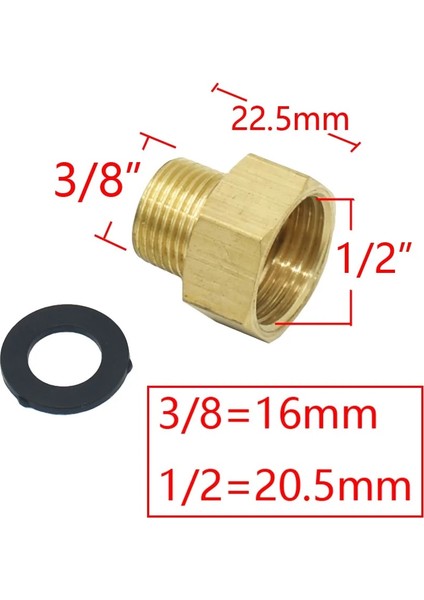 1ı2 - 3ı8 Stili Pirinç O Hread Konnektör Erkek Dişi Hortum Tamir Bakır Bağlantı Parçaları Musluk Duş Bataryası Adaptörü 1 Adet (Yurt Dışından)