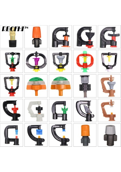 RX15PCS Tarzı Rbcfhı Id- Bahçe Mikro Sulama Fıskiyeleri 24 Çeşit Dönen Kırılma Derecesi Nozul Sprey Mray (Yurt Dışından)