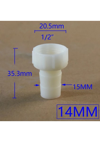 14MM Tarzı mm Hortumdan Dişi Konnektöre Barb Su Borusu Konnektörü Plastik Boru Bağlantısı 2 Adet (Yurt Dışından)