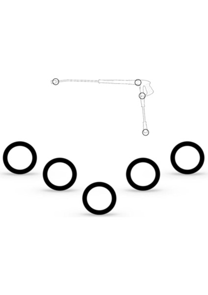 O-Ring 10X 8x 0.3cm Karcher Lance Hortum Memesi Yedek O-Ring Conta Kauçuk O-Ring Basınçlı Yıkayıcılar K2 K3 K4 K5 K6 (Yurt Dışından)