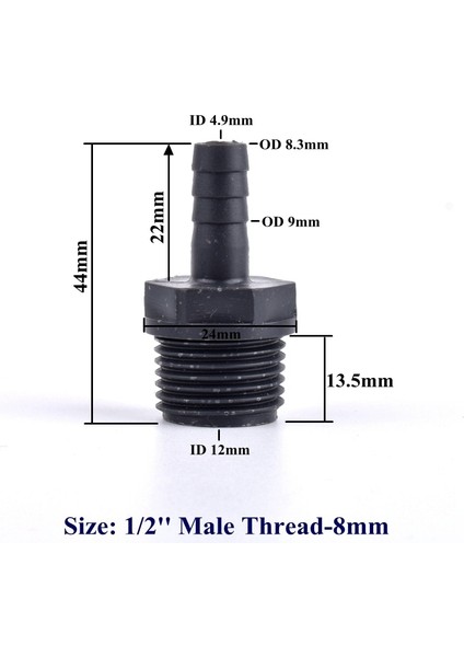 1l2 Inç-8mm Stili 1 Parça '' ~ 1'' Upvc Pagoda Erkek Konu Konnektör Bahçe Sulama Aksesuarları Su Borusu Hortum Ortak Akvaryum Balık Tankı Adaptörü (Yurt Dışından)