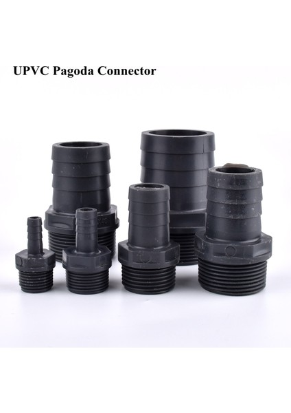1l2 Inç-8mm Stili 1 Parça '' ~ 1'' Upvc Pagoda Erkek Konu Konnektör Bahçe Sulama Aksesuarları Su Borusu Hortum Ortak Akvaryum Balık Tankı Adaptörü (Yurt Dışından) fiyatları