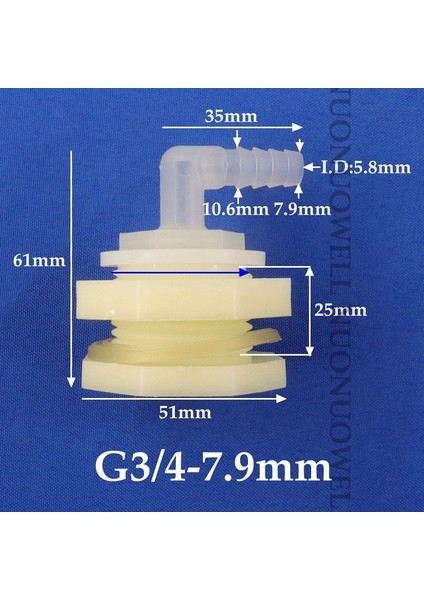 G3L4-7.9MM Stili 1 Parça 1 ~ 10 Takım '' 7.9 ~ Su Deposu Pagoda Dirsek Konektörü Akvaryum Hortumu Ortak Drenaj Sulama Bahçe Su Borusu Bağlantısı (Yurt Dışından)