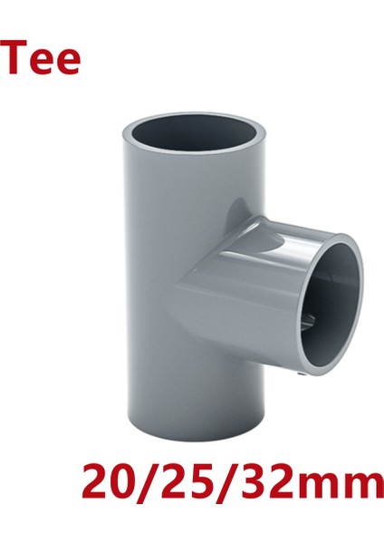 Tişört Stili Kimlik 32MM Gri mm Pvc Boru Ek Parçaları Yolları Dıy Düz Dirsek Eşit Tee Konnektörler Plastik Ortak Boru Bağlayıcı Adaptörü (Yurt Dışından)
