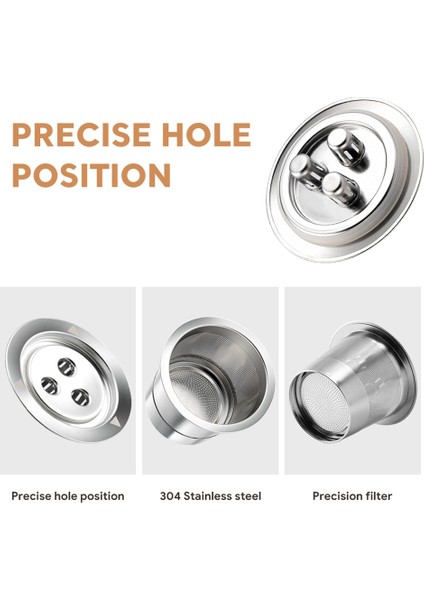 Ninja CFP201 CFP301 Kahve Makinesi Üç Delikli K Fincan Sirkülasyon Paslanmaz Çelik Kahve Kapsül Filtresi, 3 Adet (Yurt Dışından) indirimleri