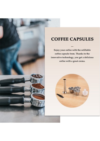 Yeniden Kullanılabilir Kapsüller, Paslanmaz Çelik, Nespresso Için 3 Parça Doldurulabilir Ped + 1 Sabotaj + 1 Kaşık + 1 Fırça (Yurt Dışından) fırsatları