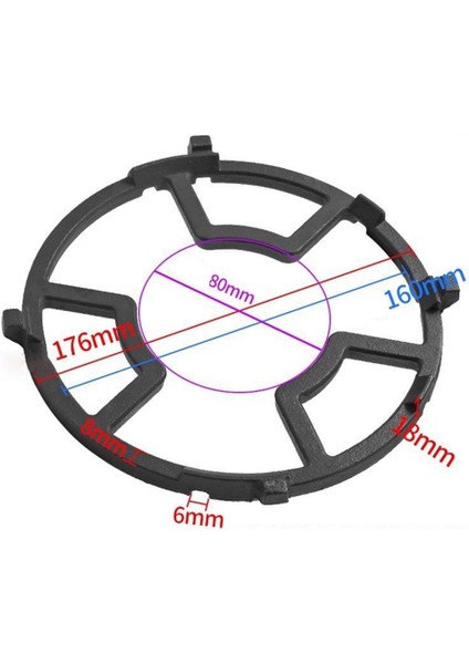 Dökme Demir Gaz Ocak Rafı Gaz Sobası Ocak Plaka Kahve Moka Pot Standı Redüktör Halka Tutucu Ev Mutfak (Yurt Dışından)