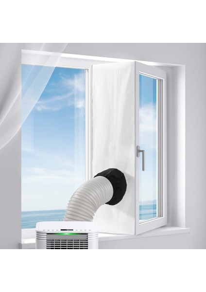 Taşınabilir Ac Pencere Contası, Taşınabilir Klima Için 118 Inç Evrensel Pencere Contası, Shrink Halatlı Pencere Havalandırma Kiti (Yurt Dışından)