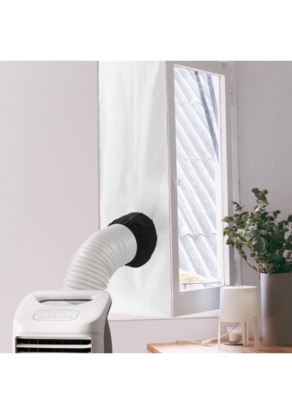 Taşınabilir Ac Pencere Contası, Taşınabilir Klima Için 118 Inç Evrensel Pencere Contası, Shrink Halatlı Pencere Havalandırma Kiti (Yurt Dışından)