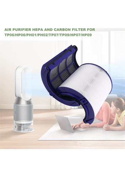 Dyson TP06, TP09, HP06, PH01, PH02, TP07, HP07, HP09, 970341-01, 965432-01 Için Hava Temizleme Cihazı Hepa ve Karbon Filtre (Yurt Dışından)