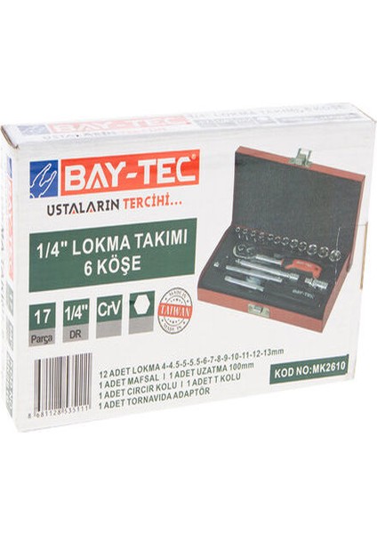 Lokma Takımı 17 Parça 1/4 MK2610 5111-ERPİLSAN