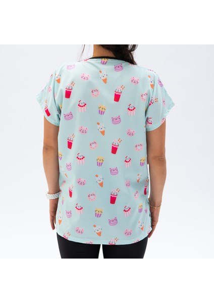 Sweets Cats Tek Üst Forma - Medikal Önlük fiyatları