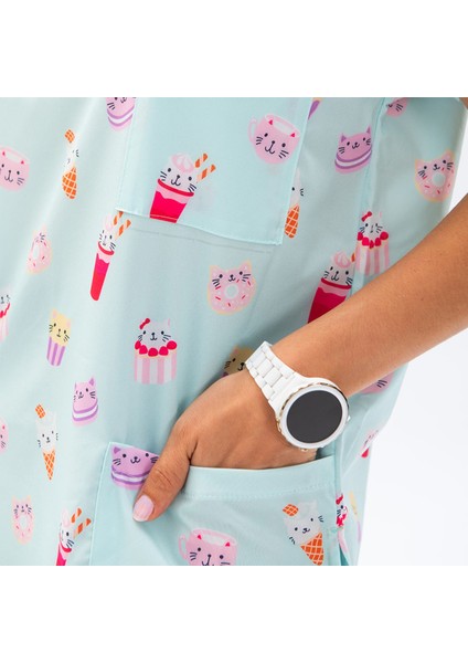 Sweets Cats Tek Üst Forma - Medikal Önlük fırsatları