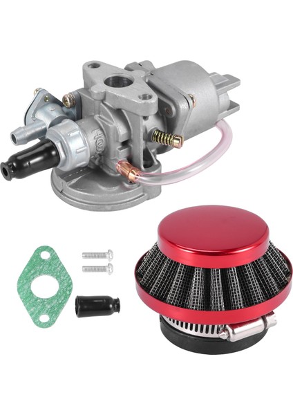 Chihiro586 - 9278 Karbüratör Carb Carby + Kırmızı Hava Filtresi + Yığını 2 Zamanlı 47CC 49CC Motor Parçaları Mini Moto Çocuklar Atv Quad Kir Çocuk Motosikleti Minimoto (Yurt Dışından)