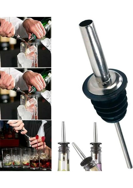Paslanmaz Çelik Likör Ruhu Dökücü Serbest Akış Şarap Şişesi Dökün Emzik Durdurucu Yağ Şişesi Tıpası Barware Barmenlik Mutfak Aracı (Yurt Dışından)