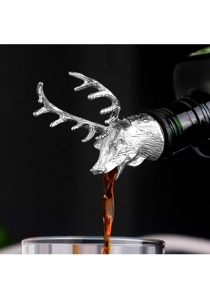 G Tarzı 1 Adet Jagermeister Şarap Dökücü Çinko Alaşım Geyik Elk Aslan Boğa Kafası Şarap Stoper Içecekler Bar Araçları Gece Kulübü Bar Aksesuarları (Yurt Dışından)