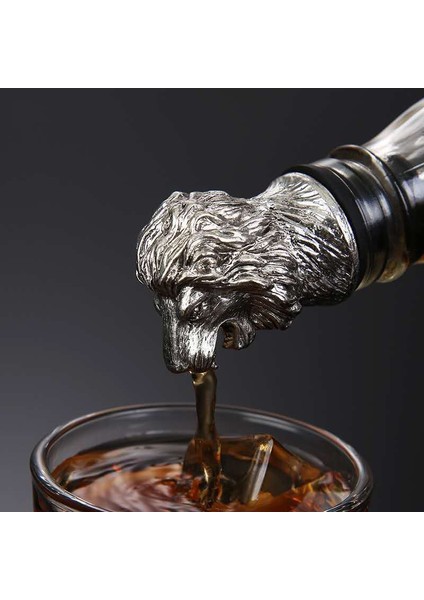 No.13 Tarzı Jagermeister Aksesuarları Şarap Dökücü Çinko Alaşım Geyik Elk Aslan Boğa Kafası Ağız Şarap Stoper Votka Araçları Için Alkol Dökücü Huni (Yurt Dışından) modelleri