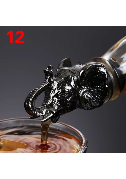 No.12 Tarzı Jagermeister Aksesuarları Şarap Dökücü Çinko Alaşım Geyik Elk Aslan Boğa Kafası Ağız Şarap Stoper Votka Araçları Için Alkol Dökücü Huni (Yurt Dışından)