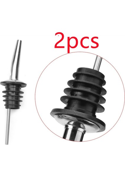 2 Adet Tarzı Adet Paslanmaz Çelik Şarap Zeytinyağı Akıtıcı Dağıtıcı Bacalı Cam Şişe Akıtıcı Kapak Bacalı Stoper Ağızlık Barmen (Yurt Dışından)