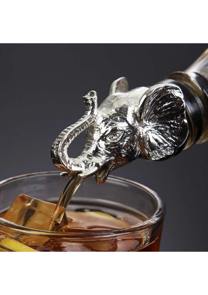 Fil Tarzı Şarap Şampanya Dökücü Dekantör Hayvan Kafası Şekilli Şarap Kapakları Mühürleyenler Simli Barmen Mutfak Aletleri Bar Aksesuarları (Yurt Dışından)