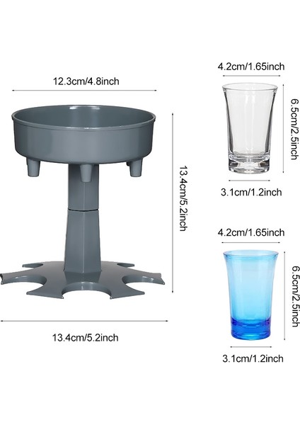 Siyah Stil Likör Dispenseri 6 Shot Cam Kokteyl Şarap Bira Bar Düğün Ev Partisi Için Hızlı Dolum Aracı Içme Sıvısı Dökme Eserdir (Yurt Dışından) modelleri