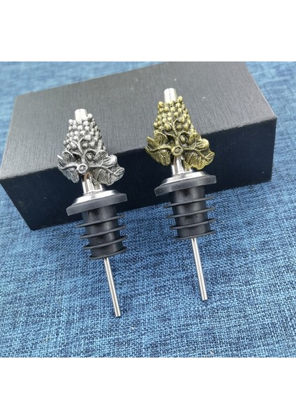 Teneke Rengi Üzüm Tarzı Üzüm Şekli Paslanmaz Çelik Şarap Likörü Dökücüler Konik Borulu Yağ Dispenseri Şişe Dökülen Musluklar Likör, Sirke, Şurup Zeytin (Yurt Dışından) indirimleri