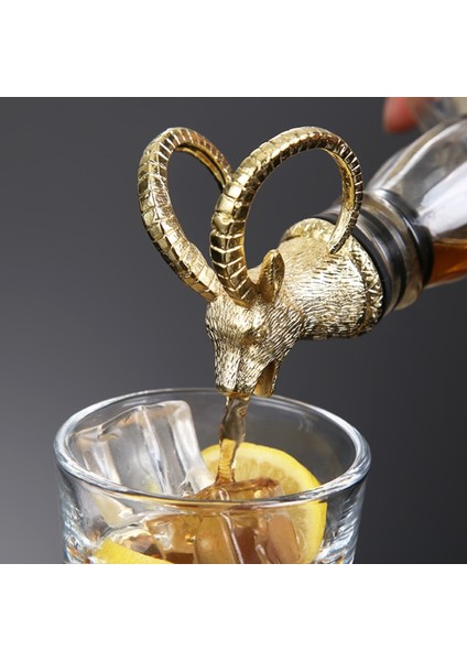 No.17 Stili 1 Adet Şarap Dökücü Çinko Alaşım Geyik Elk Aslan Boğa Leopar Antilop Kafa Şarap Stoper Içecekler Bar Araçları Gece Kulübü Bar Aksesuarları (Yurt Dışından)