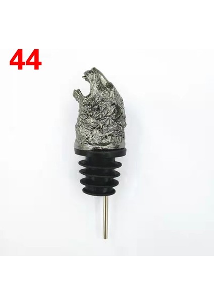 No.44 Tarzı Yaratıcı Hayvan Kafası Kırmızı Şarap Dökücü Geyik Fil Aslan Kurt Şarap Şişe Tıpaları Sevgililer Günü Noel Ev Bar Parti Dekoru (Yurt Dışından)