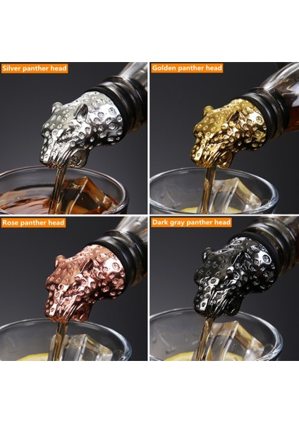 No.15 Tarzı 4 Renk Şarap Dökücü Çinko Alaşım Geyik Elk Aslan Boğa Leopar Antilop Kafa Şarap Stoper Içecekler Bar Gece Kulübü Araçları Aksesuarları (Yurt Dışından) indirimleri