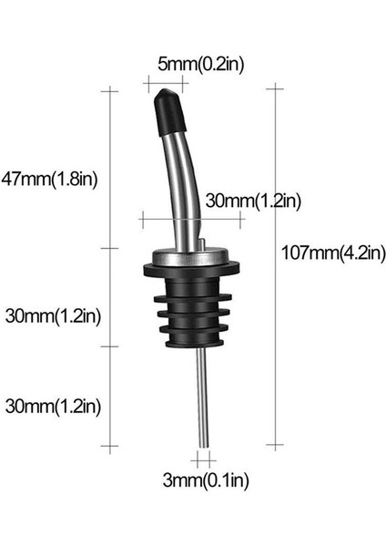 Gümüş 8 Adet Tarzı Paslanmaz Çelik Şarap Dökücüler Barlar, Kulüpler Için Kapaklı ve Konik Sızdırmaz Tasarımlı Yüksek Li Likör Dökme Muslukları (Yurt Dışından) fırsatları
