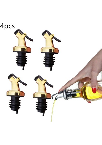 04 4 Adet Tarzı Adet Mutfak Yağ Dispenseri Bar Şarap Shot Dispenser Şarap Şişesi Dökücü Musluk Mutfak Yemeklik Yağ Şarap Tıpa (Yurt Dışından)
