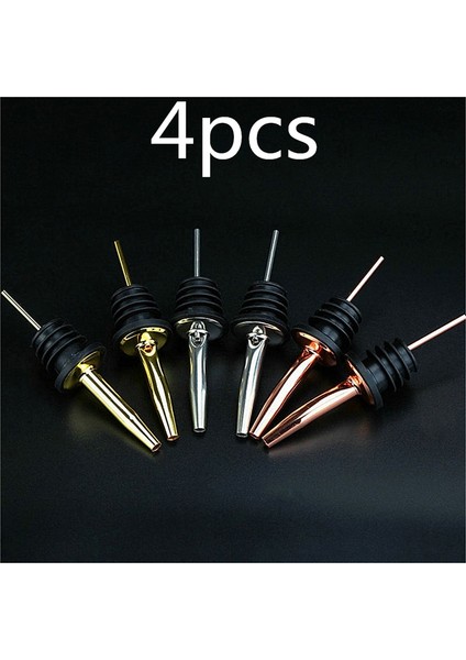 4 Adet Siyah Stil Et Şarap Şişesi Dökücü Tıpa Paslanmaz Çelik Şarap Likörü Ruh Dökücü Serbest Akış Şarap Şişesi Dökme Bacalı Durdurucu Bar Aracı (Yurt Dışından) fırsatları