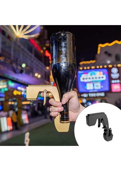 C Stili Şampanya Şarap Püskürtücü Fışkırtma Tabancası Şişe Bira Vakum Tıpa Ateşi Içme Itici Besleme Partisi Club Bar Oyun Mutfak Makinesi (Yurt Dışından) indirimleri