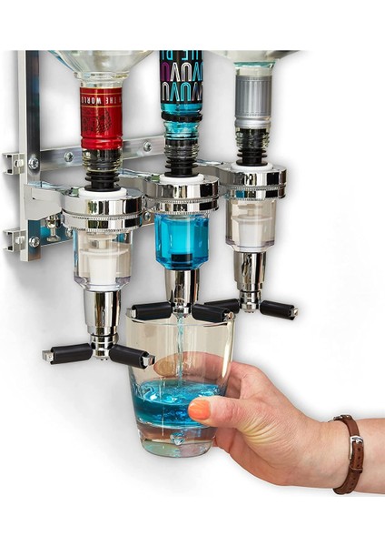 25ML Kafa Stili Bar Içecek Likör Dispenseri Duvara Monte Kokteyl Çalkalayıcı Standı Şarap Bira Alkol Sebili Kokteyl Alkol Bölücü (Yurt Dışından) fırsatları