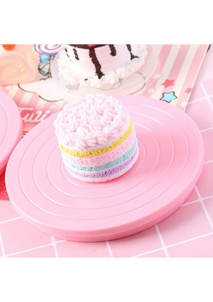1c Tarzı Plastik Dıy Pişirme Malzemeleri Dekorasyon Çerçevesi Kek Pembe Dekorasyon Döner Tablası 14CM Çaplı Kek Döner Tablası (Yurt Dışından) fiyatları