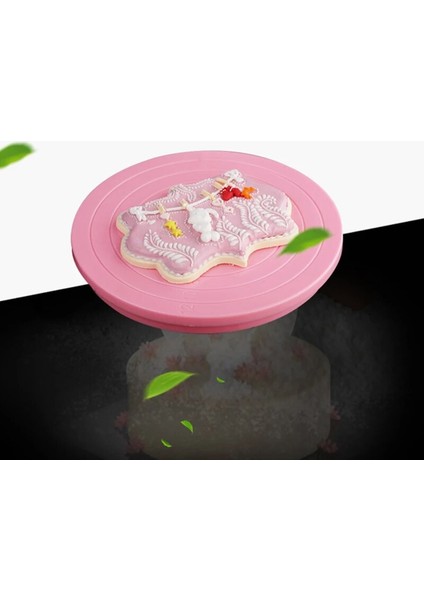 1c Tarzı Plastik Dıy Pişirme Malzemeleri Dekorasyon Çerçevesi Kek Pembe Dekorasyon Döner Tablası 14CM Çaplı Kek Döner Tablası (Yurt Dışından) fırsatları