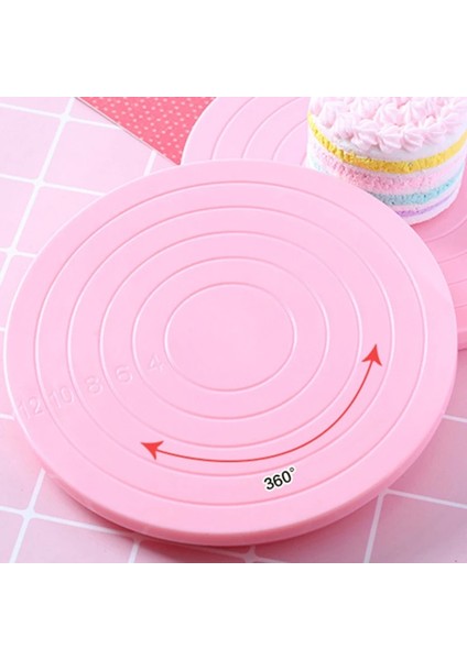 1c Tarzı Plastik Dıy Pişirme Malzemeleri Dekorasyon Çerçevesi Kek Pembe Dekorasyon Döner Tablası 14CM Çaplı Kek Döner Tablası (Yurt Dışından) indirimleri