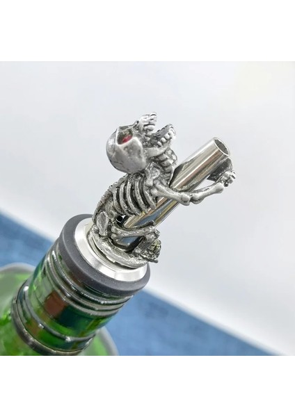 Teneke Renk Stili Yeni Yaratıcı Kafatası Şarap Dökücü El Yapımı Şişe Tıpaları Şampanya Zeytinyağı Likör Dökücüler Dispenser Bar Aksesuarları Ev Barları (Yurt Dışından)