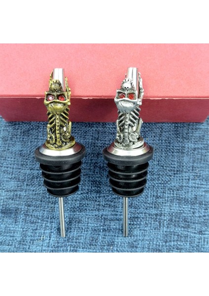 Teneke Renk Stili Yeni Yaratıcı Kafatası Şarap Dökücü El Yapımı Şişe Tıpaları Şampanya Zeytinyağı Likör Dökücüler Dispenser Bar Aksesuarları Ev Barları (Yurt Dışından) modelleri