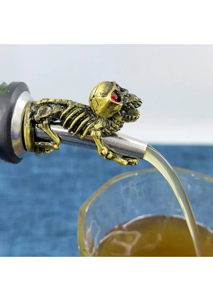 Teneke Renk Stili Yeni Yaratıcı Kafatası Şarap Dökücü El Yapımı Şişe Tıpaları Şampanya Zeytinyağı Likör Dökücüler Dispenser Bar Aksesuarları Ev Barları (Yurt Dışından) indirimleri