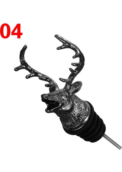 No.4 Tarzı Jagermeister Aksesuarları Şarap Dökücü Çinko Alaşım Geyik Elk Aslan Boğa Kafası Ağız Şarap Stoper Votka Araçları Için Alkol Dökücü Huni (Yurt Dışından)